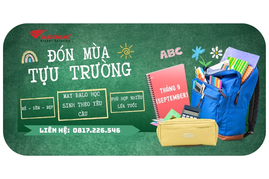 Xưởng may balo học sinh theo yêu cầu