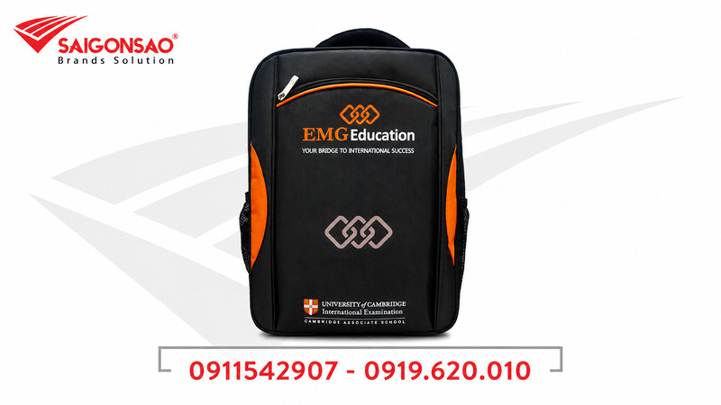 Mẫu Balo quảng cáo in logo cho cac trung tâm ngoại ngữ