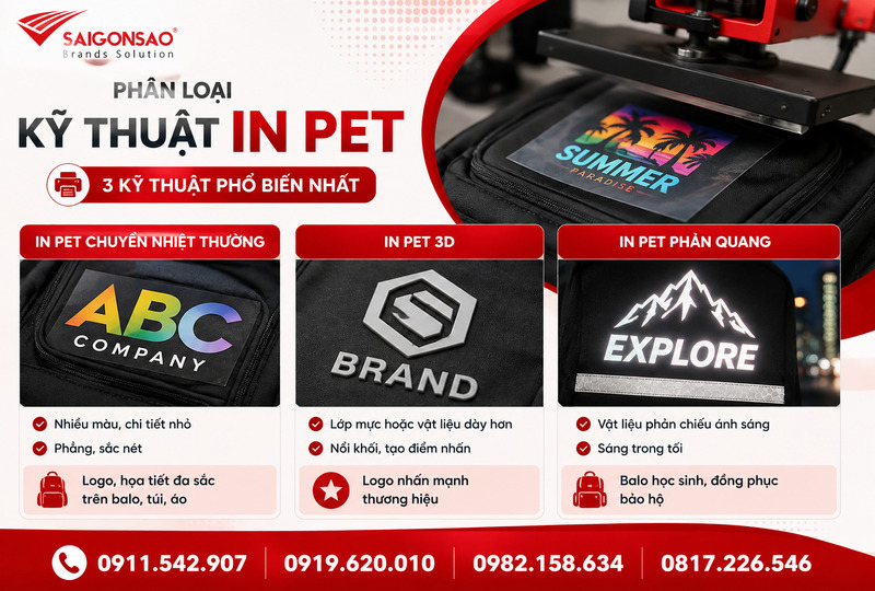 Phân loại các kỹ thuật in PET phổ biến nhất Phân loại các kỹ thuật in PET phổ biến nhất