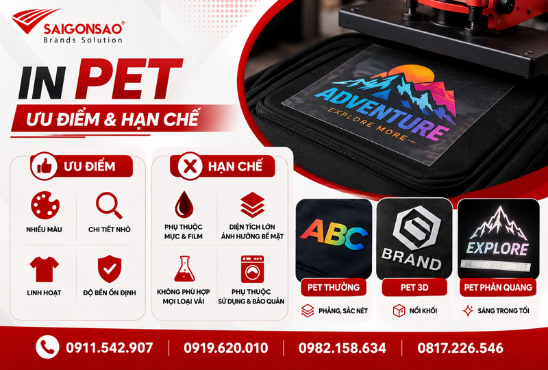 Ưu điểm và nhược điểm của kỹ thuật in PET Ưu điểm và nhược điểm của kỹ thuật in PET