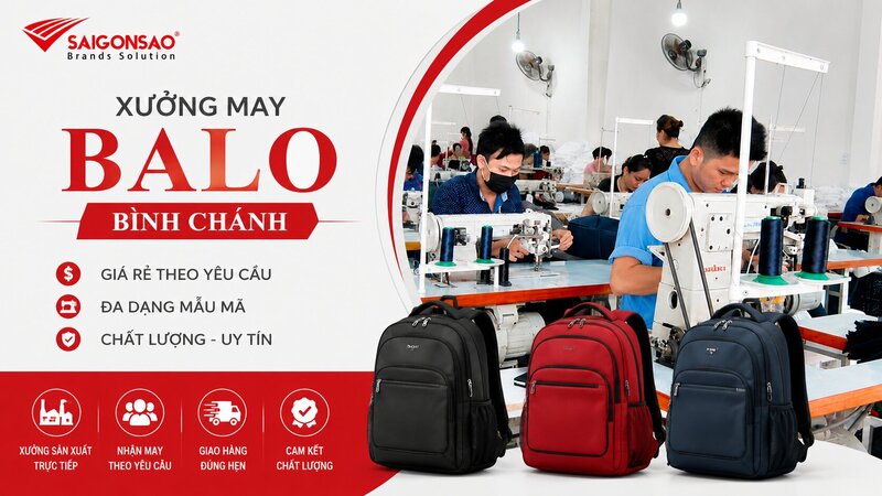 Xưởng may balo Bình Chánh
