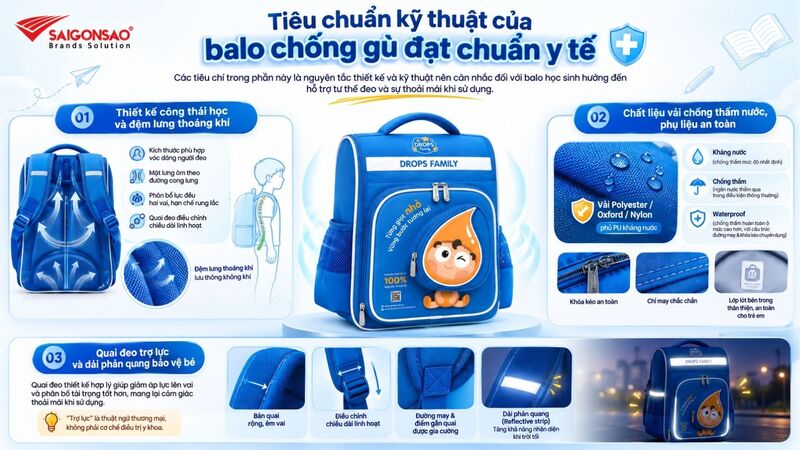 Một số nguyên tắc thiết kế và kỹ thuật của balo chống gù Một số nguyên tắc thiết kế và kỹ thuật của balo chống gù