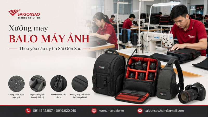 xưởng may balo máy ảnh