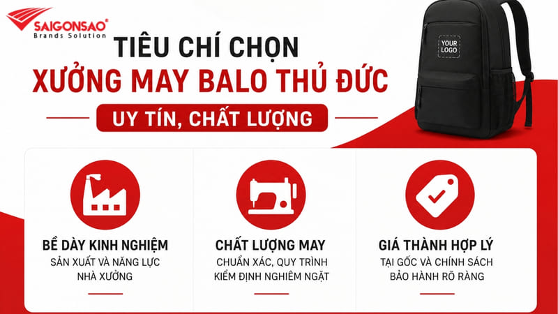 Tiêu chí chọn xưởng may balo Thủ Đức uy tín, chất lượng Tiêu chí chọn xưởng may balo Thủ Đức uy tín, chất lượng