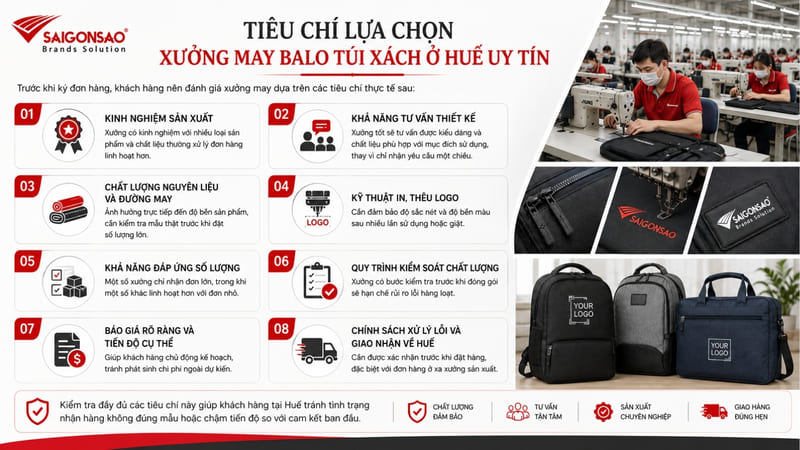 Những tiêu chí lựa chọn xưởng may balo túi xách ở Huế uy tín Những tiêu chí lựa chọn xưởng may balo túi xách ở Huế uy tín