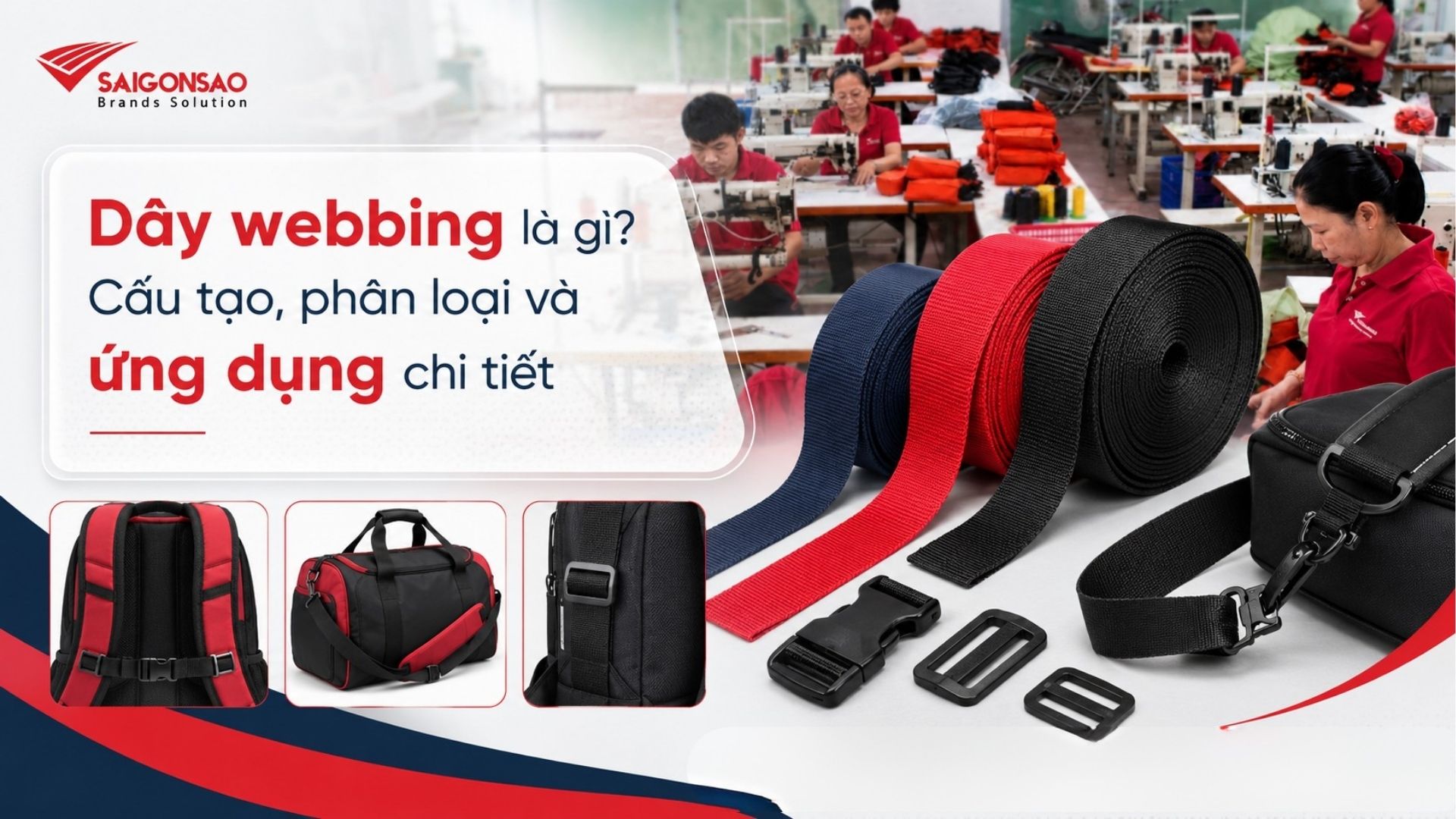 Dây webbing là gì và ứng dụng trong sản xuất balo