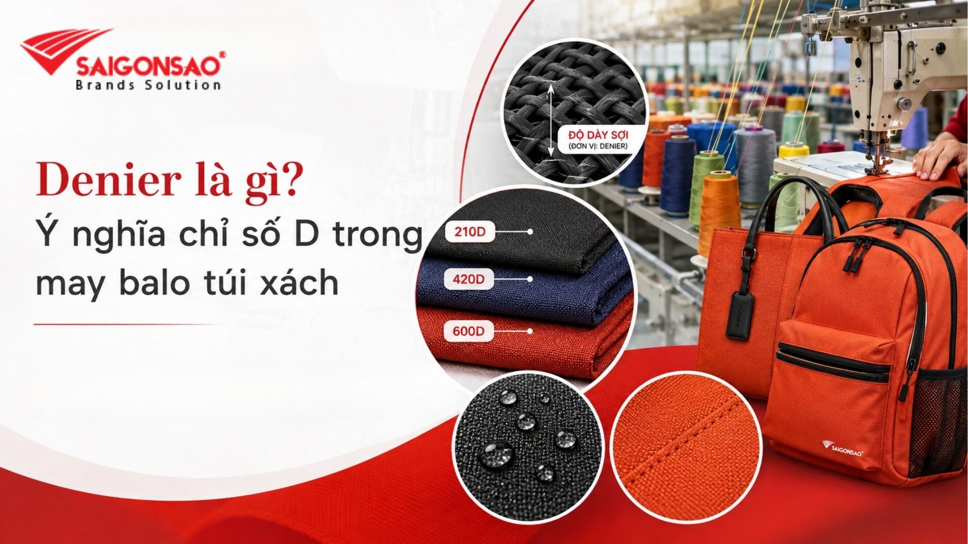 Denier là gì và chỉ số D trong vải may balo túi xách