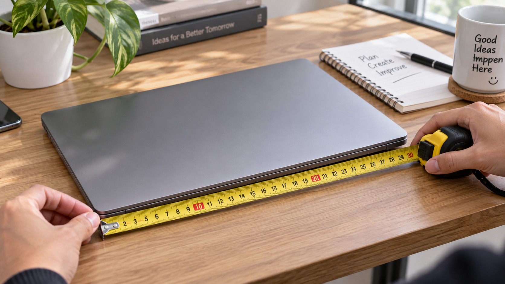 Đo kích thước laptop bằng thước dây trước khi chọn balo Đo kích thước laptop bằng thước dây trước khi chọn balo