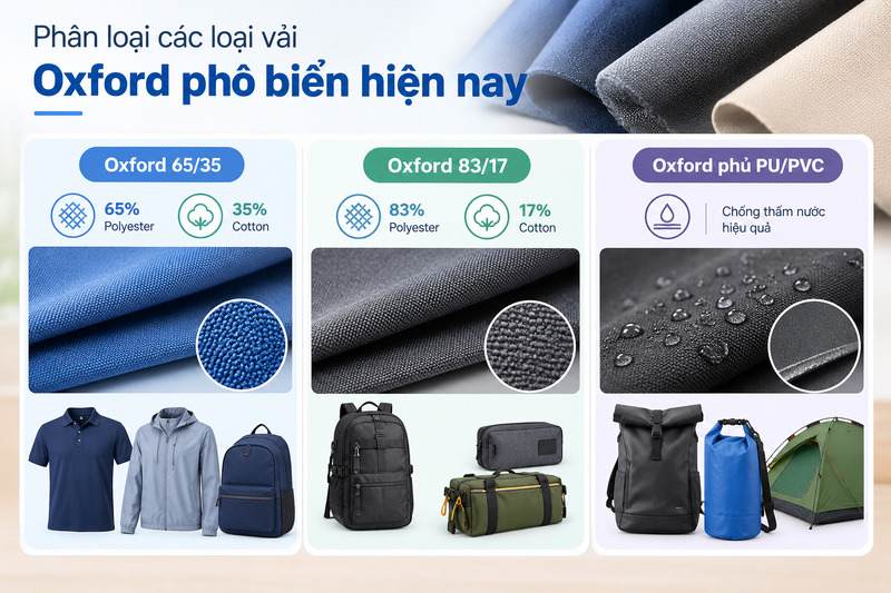 Các loại vải Oxford phổ biến hiện nay Các loại vải Oxford phổ biến hiện nay