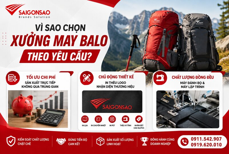 Vì sao doanh nghiệp nên chọn xưởng may balo leo núi theo yêu cầu? Vì sao doanh nghiệp nên chọn xưởng may balo leo núi theo yêu cầu?