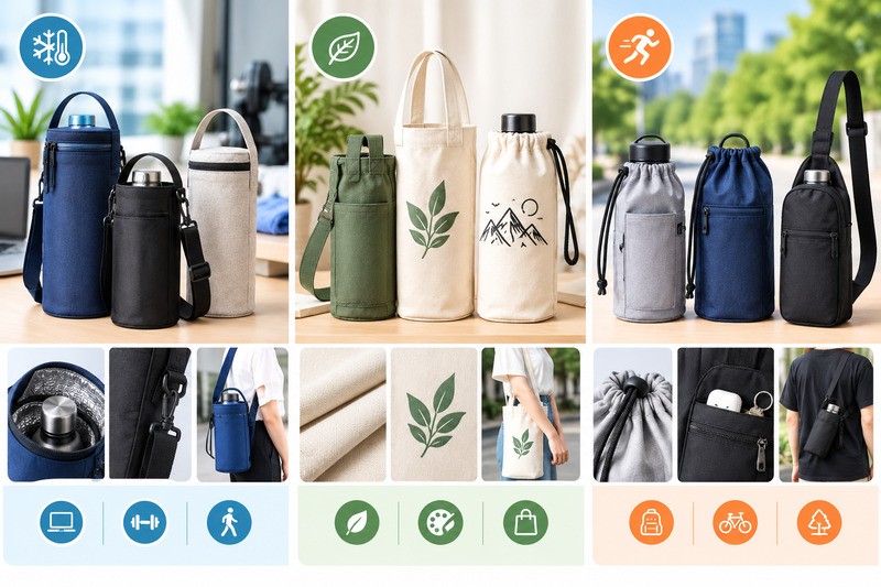 Các kiểu túi đựng bình nước phổ biến được ưa chuộng hiện nay Các kiểu túi đựng bình nước phổ biến được ưa chuộng hiện nay
