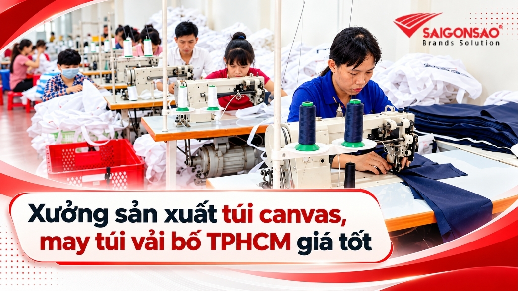 Xưởng sản xuất túi canvas may túi vải bố theo yêu cầu