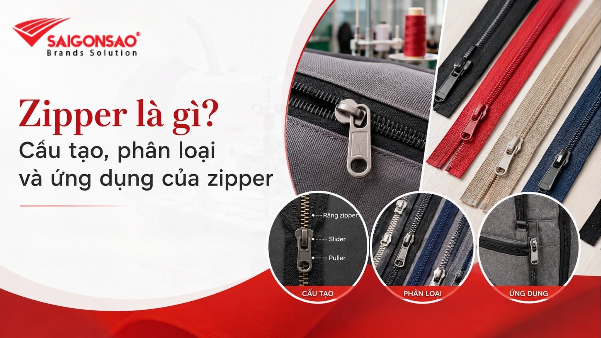 Zipper là gì và các loại khóa kéo phổ biến