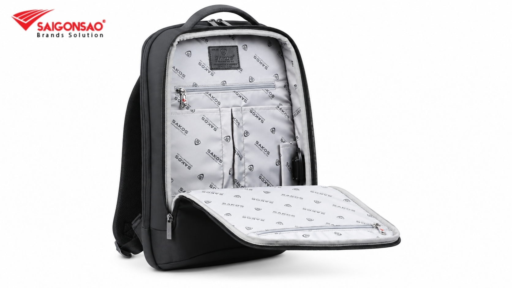Ngăn chính có đệm lót đựng laptop Ngăn chính có đệm lót đựng laptop