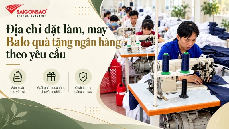 Đặt làm balo quà tặng ngân hàng theo yêu cầu
