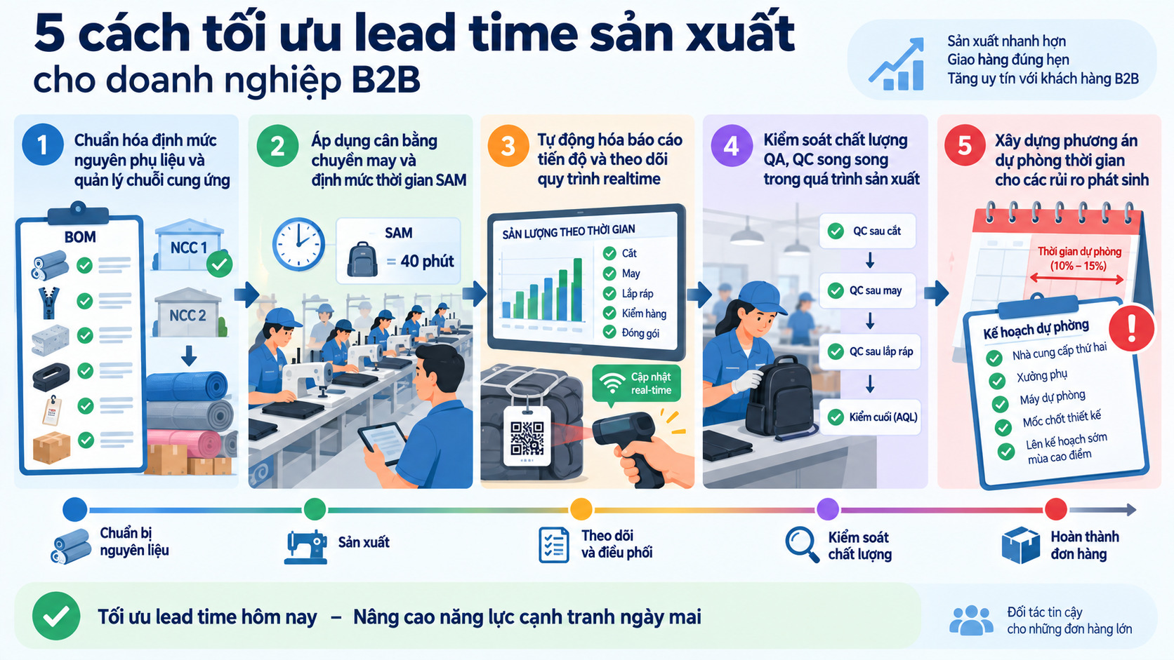 5 cách tối ưu lead time sản xuất cho doanh nghiệp B2B 5 cách tối ưu lead time sản xuất cho doanh nghiệp B2B