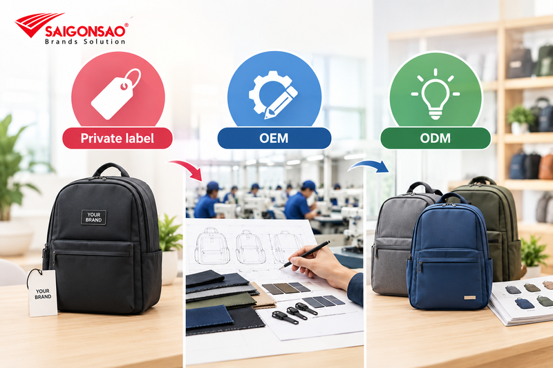 Phân biệt private label với OEM và ODM So sánh mô hình private label và hình thức sản xuất OEM, ODM