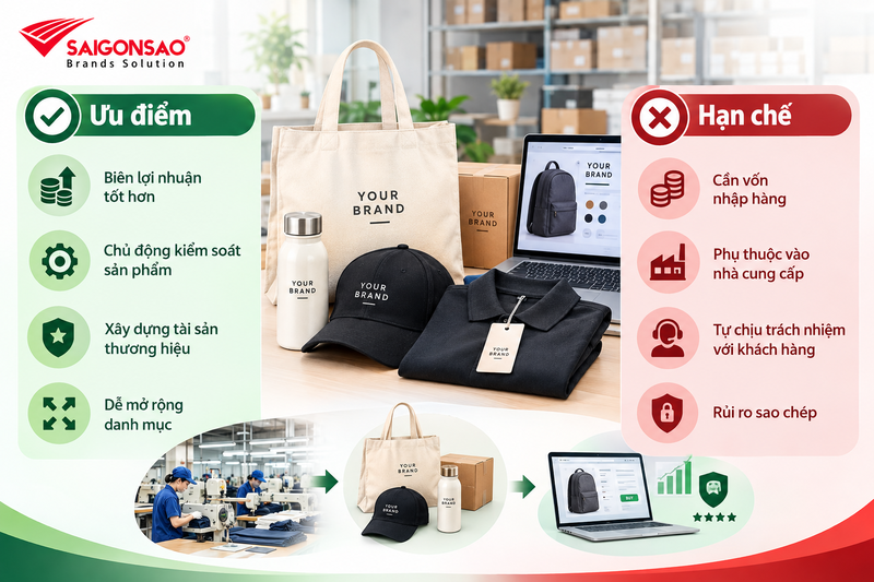 Ưu điểm và hạn chế khi kinh doanh các sản phẩm private label Ưu điểm và hạn chế khi kinh doanh sản phẩm private label