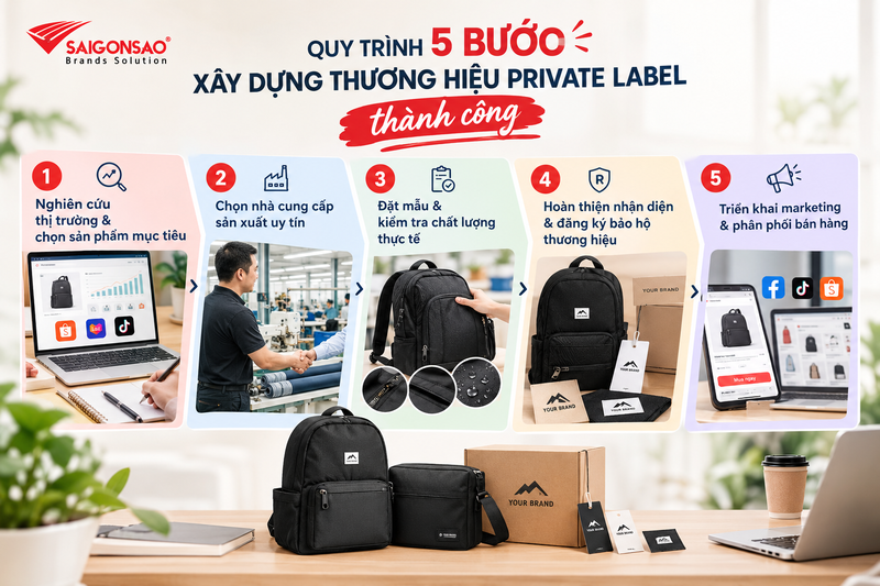 Quy trình 5 bước xây dựng thương hiệu private label thành công Quy trình 5 bước xây dựng thương hiệu private label thành công