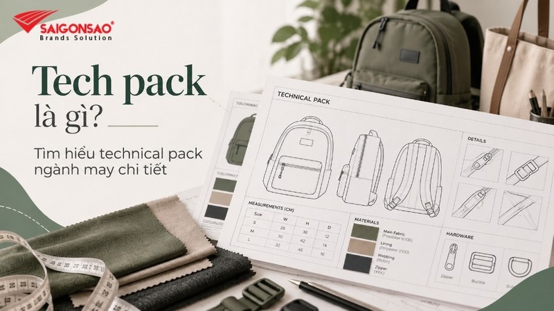 Tech pack là gì: hồ sơ kỹ thuật để sản xuất balo và túi xách