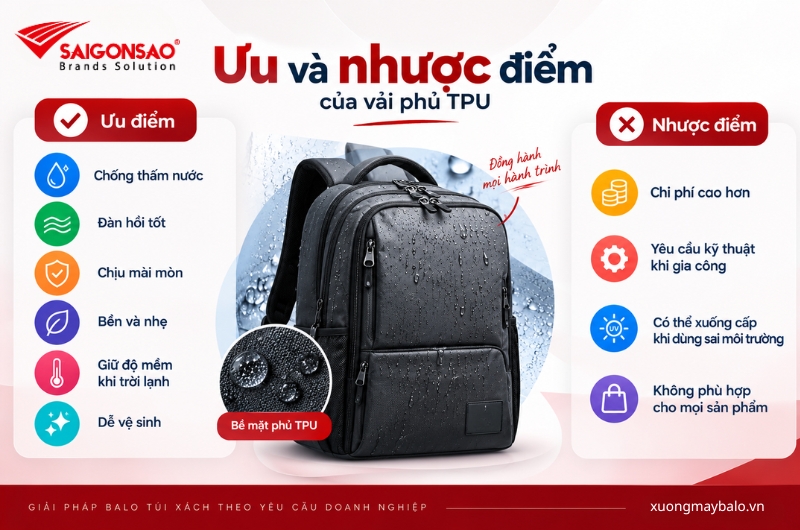 Ưu và nhược điểm của vải phủ TPU Ưu và nhược điểm của vải phủ TPU