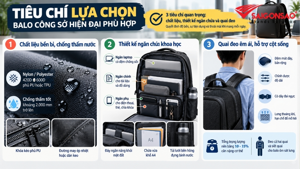 3 tiêu chí lựa chọn balo công sở hiện đại phù hợp 3 tiêu chí lựa chọn balo công sở hiện đại phù hợp